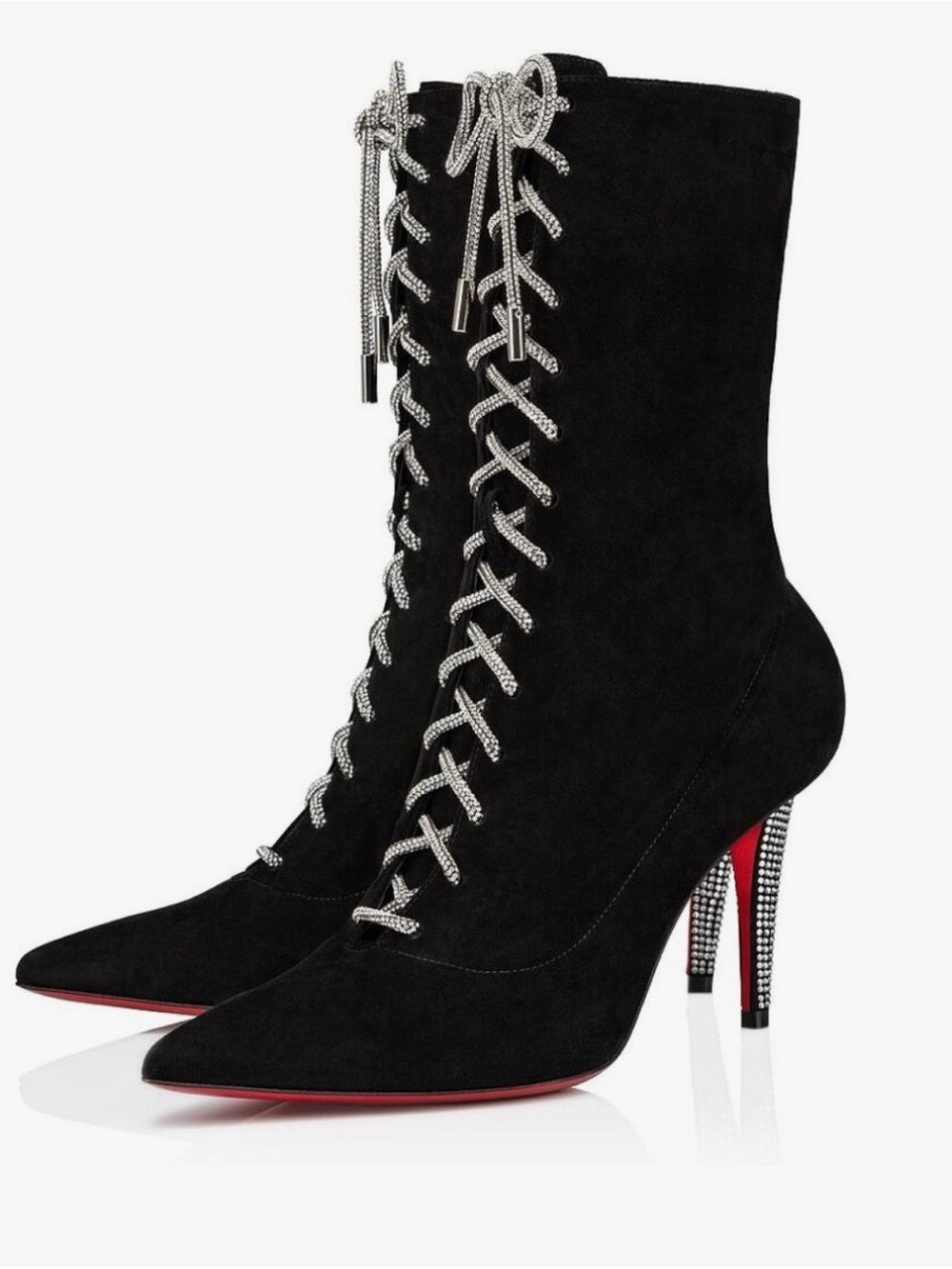 Christian Louboutin ASTRID LACE
STRASS BOOTY 85 Crystal heels
Bootie  size 37